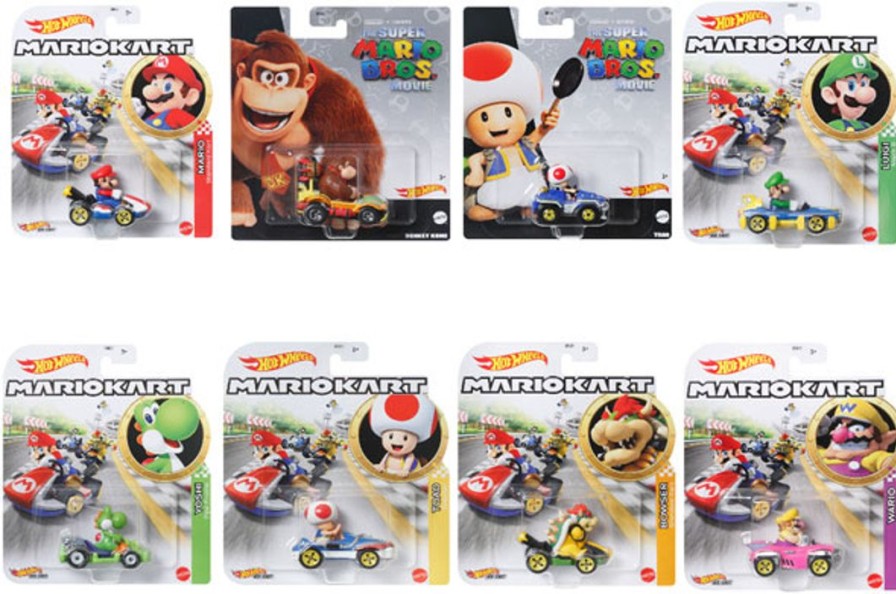 Hot Wheels Mario Kart Assortment 1Box 8Pcs (Gbg25-988G) Hot