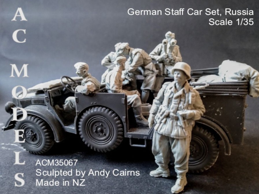 1/35 Wwii German Headquarters Staff (Set Of 6 With Accessories) Hot