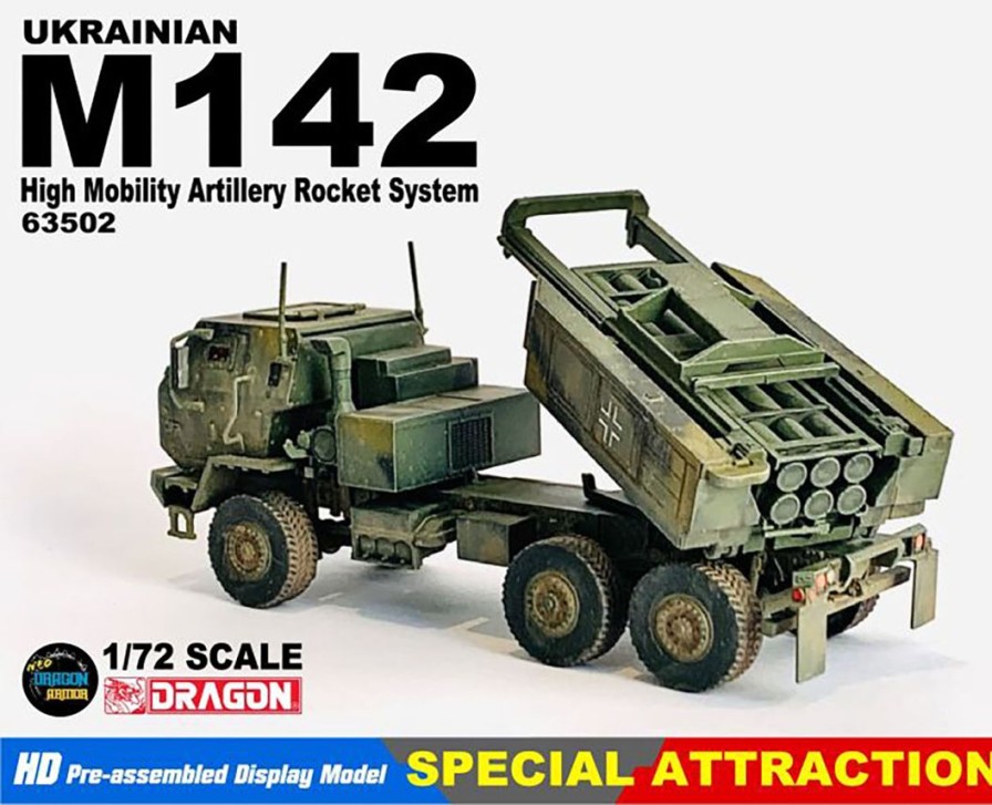 1/72 Ukrainian Army M142 High Mobility Rocket Artillery System (Himars) Iron Cross Finished Product Hot