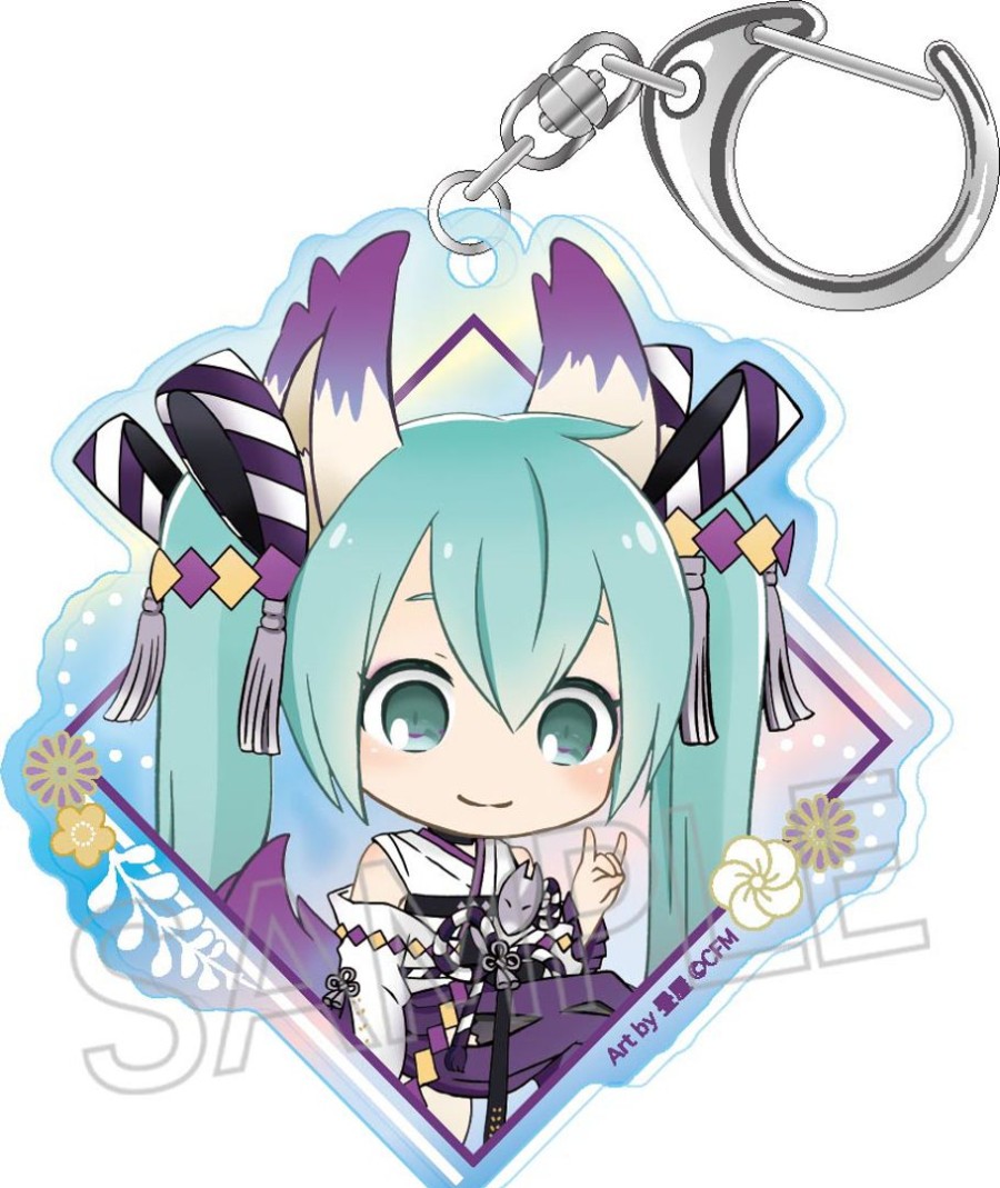 Hatsune Miku: Hyakki Yagyo Aurora Acrylic Keychain Fox Spirit (Wisteria) Online