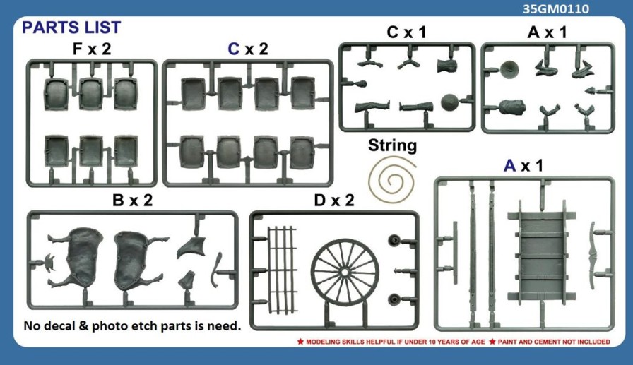 1/35 60'S-70'S Vietnamese Farmer Cattle Cart Set Best