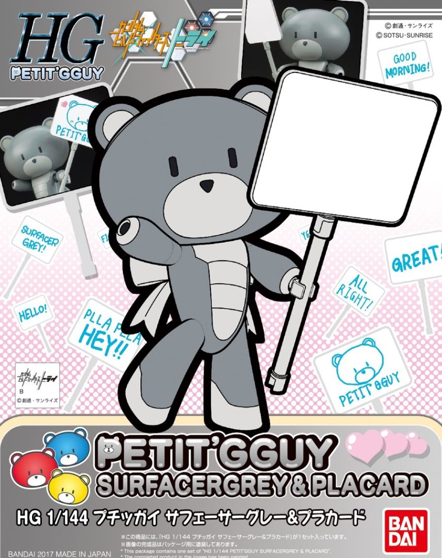 1/144 Hgpg Petit'Gguy Surfacer Gray & Placard New