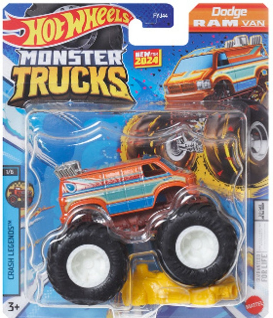 1/64 Hot Wheels Monster Truck Assortment 1Box 8Pcs (Fyj44-984B) Clearance