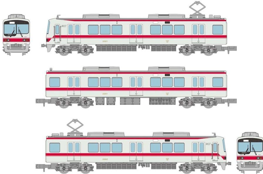 1/150 The Trains Collection Kobe Electric Railway 2000 Series (2001 Formation) 3-Car Set A Best