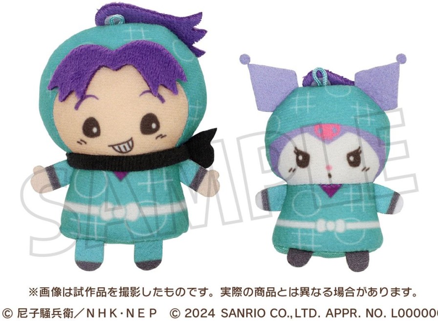 Nintama Rantaro X Sanrio Characters: Finger Mascot Puppela Set [Plush] / Kirimaru Settsuno X Kuromi New