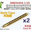 1/35 Us Army Browning M1919 Cal..30 Medium Machine Gun Early Type Easy Set New