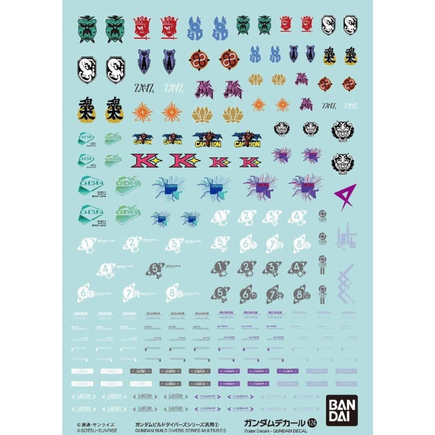 1/144 Gundam Decal No.124 Gundam Build Divers Series 1 Hot