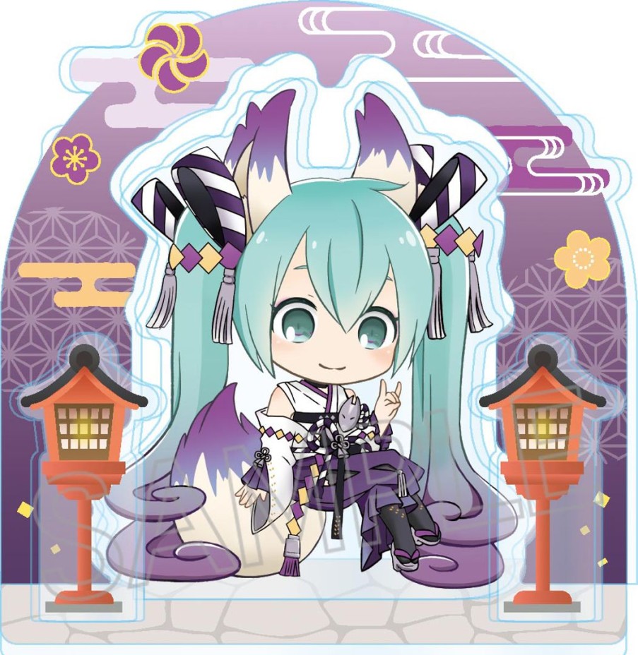 Hatsune Miku: Hyakki Yagyo Diorama Acrylic Stand Fox Spirit (Wisteria) Best