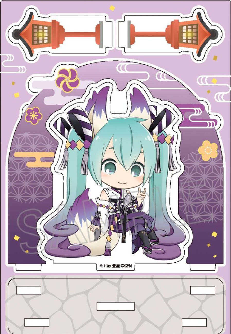 Hatsune Miku: Hyakki Yagyo Diorama Acrylic Stand Fox Spirit (Wisteria) Best