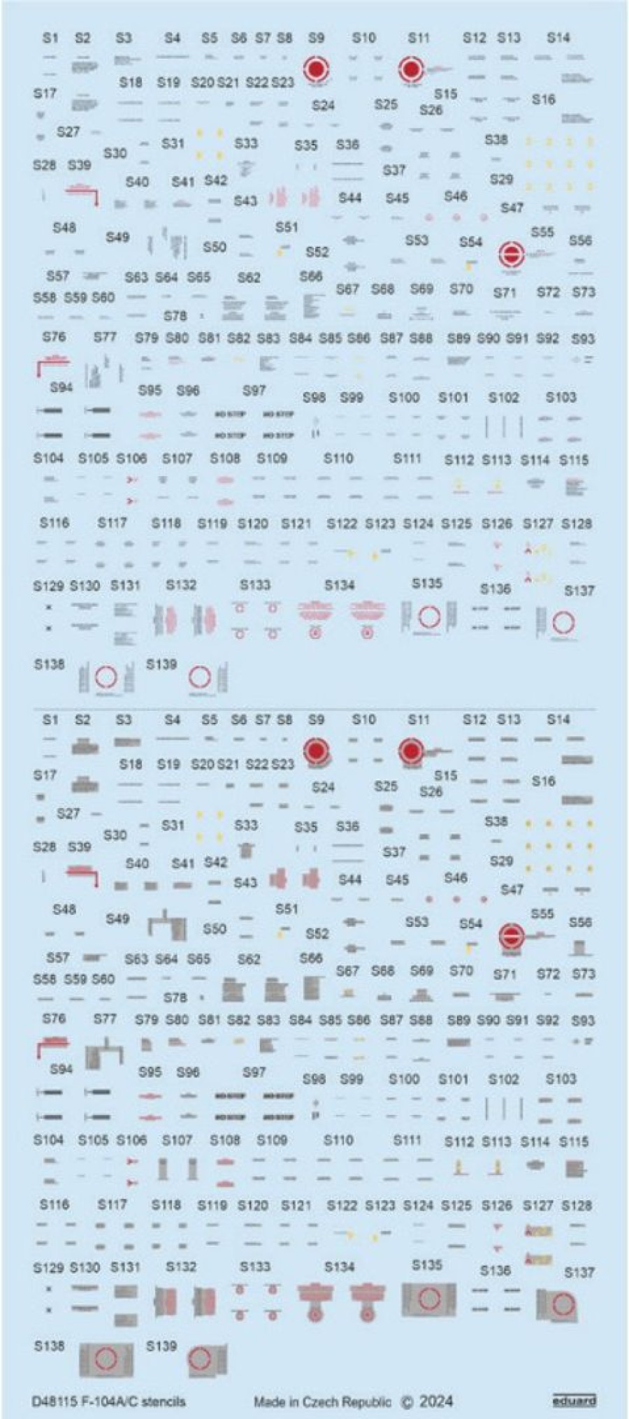 1/32 F-104A/C Stencils Decal (For Kinetic) Online