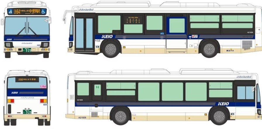 1/80 (Jh053) National Bus 80 Keio Bus Hot