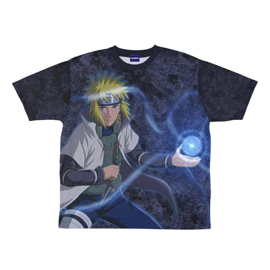 Naruto Shippuden: Newly Drawn Minato Namikaze Double-Sided Full Graphic T-Shirt Xl Wholesale