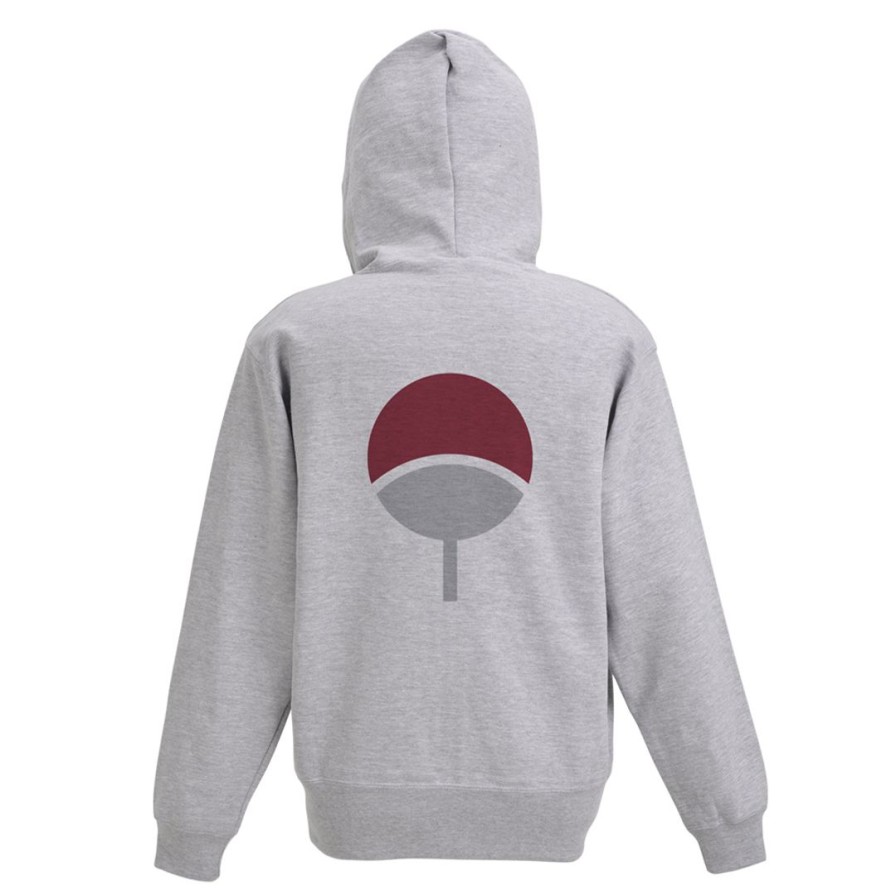 Naruto Shippuden: Uchiha Zip Hoodie Mix Gray M Hot