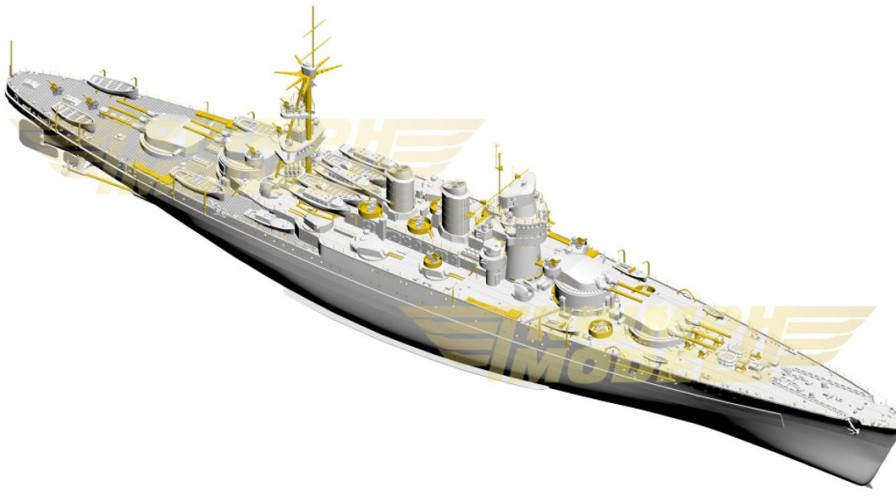 1/700 Wwii Regia Marina Battleship Conte Di Cavour 1940 (Full Hull Ver.) New