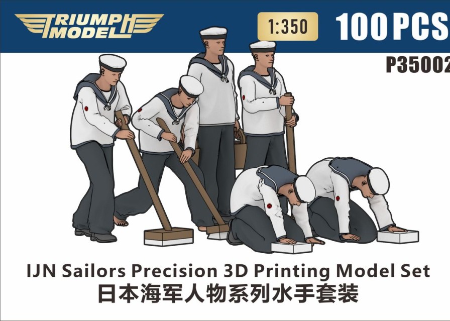 1/350 Ijn Sailors Precision 3D Printing Model Set (100 Pcs) New