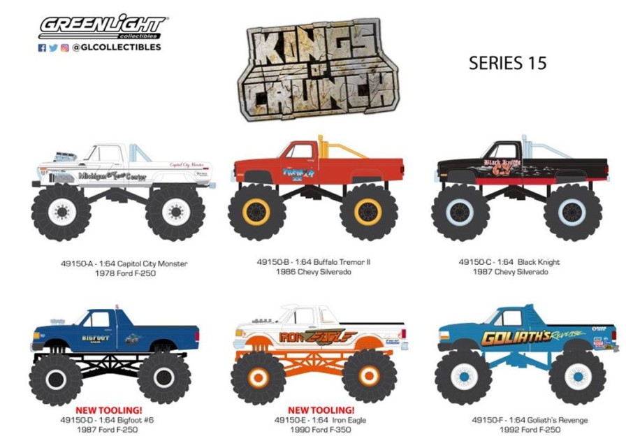 1/64 Greenlight Kings Of Crunch Series 15 1Box 6Pcs Best